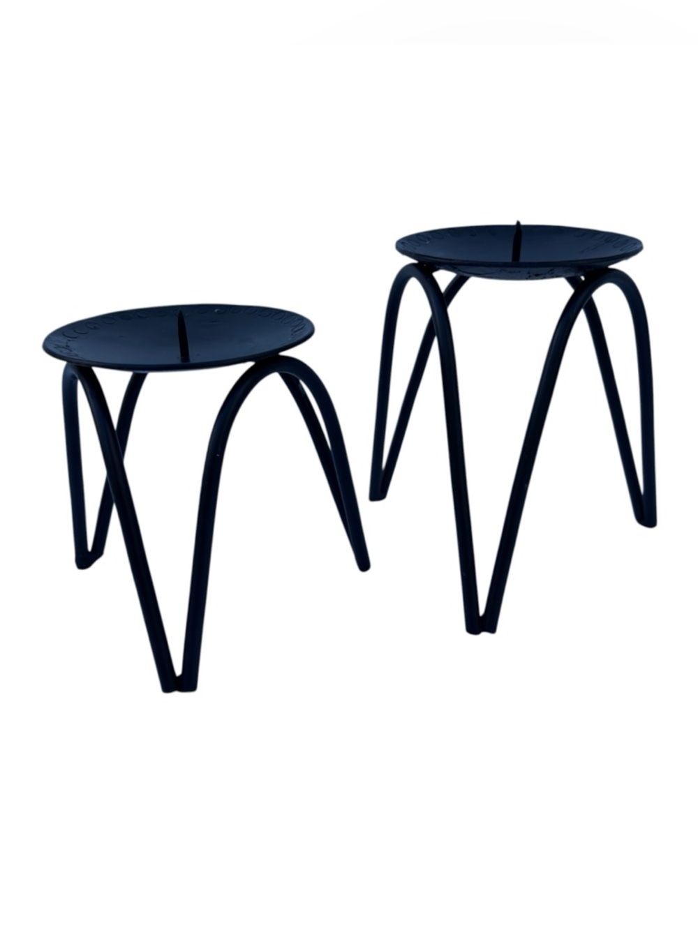 2 Metal Pillar Candle Holders Oiled Bronze Color 4-5” Tall Dining Wedding Decor